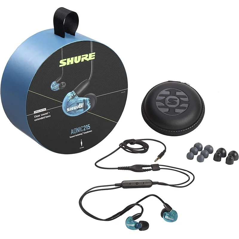 Shure AONIC 215 Wired In-Ear Earphone with Mic - Blue