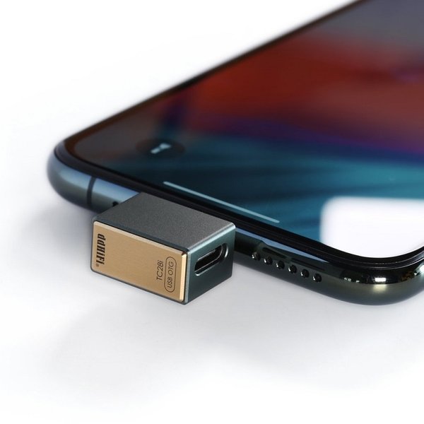 ddHiFi TC28i Apple Lightning to Type-C Right-Angle OTG Converter Adapter [Display Set]