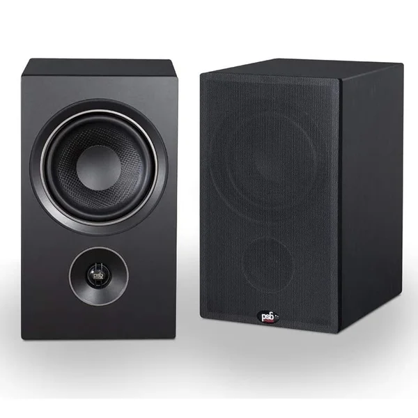 PSB Alpha P3 2-Way Passive Desktop Bookshelf Speakers - Black Ash Woodgrain