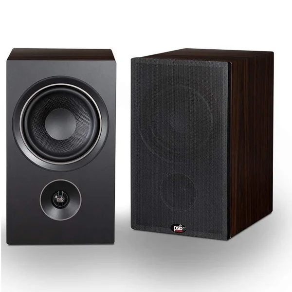 PSB Alpha P3 2-Way Passive Desktop Bookshelf Speakers - Dark Walnut Woodgrain