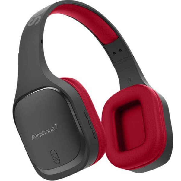 SonicGear Airphone 7 (2019) Wireless Bluetooth Over-Ear Headphone with Mic - Black Maroon SonicGear Airphone 7 (2019) Wireless Bluetooth Over-Ear Headphone with Mic - Black Maroon