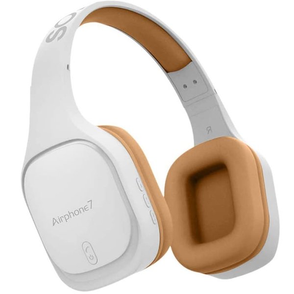 SonicGear Airphone 7 (2019) Wireless Bluetooth Over-Ear Headphone with Mic - White Gold SonicGear Airphone 7 (2019) Wireless Bluetooth Over-Ear Headphone with Mic - White Gold