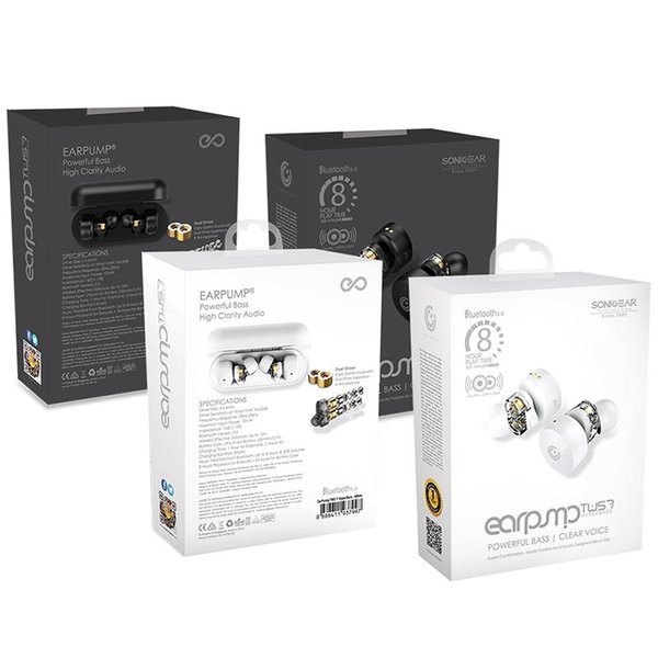 SonicGear Earpump TWS 7 Hyperbass True Wireless Bluetooth In-Ear Earphone with Mic - White SonicGear Earpump TWS 7 Hyperbass True Wireless Bluetooth In-Ear Earphone with Mic - White