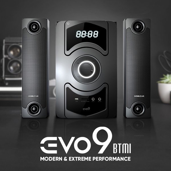 SonicGear EVO 9 BTMI Wireless Bluetooth Multimedia Karaoke Desktop Speaker with Wireless Mic