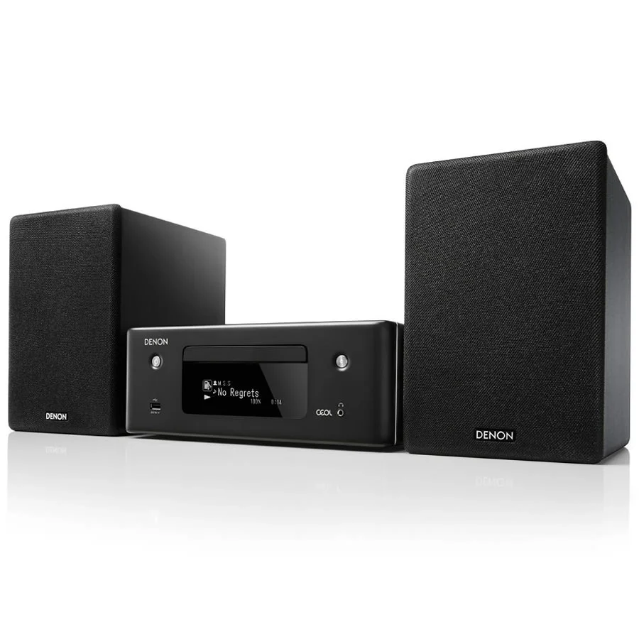 Denon CEOL N10 Multi-Room Wireless Bluetooth/WiFi, FM Radio & CD Player Speaker System - Black