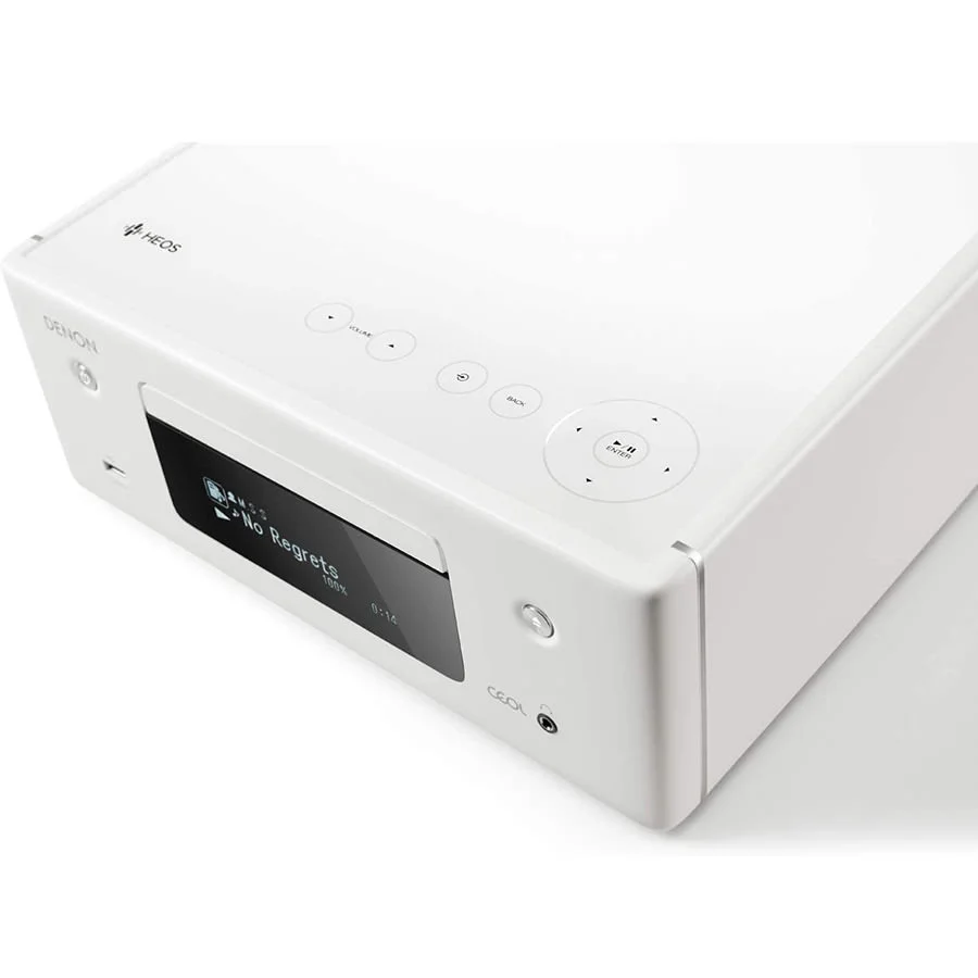 Denon CEOL N10 Multi-Room Wireless Bluetooth/WiFi Network, FM Radio & CD Player Speaker System - White
