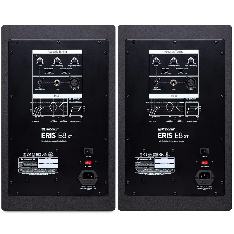 PreSonus Eris E8 XT Studio Monitoring Wired Desktop Bookshelf Speakers