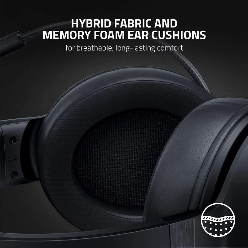 Razer Kraken V4 X 7.1 V2 Surround Sound USB Gaming Over-Ear Headset with Mic 