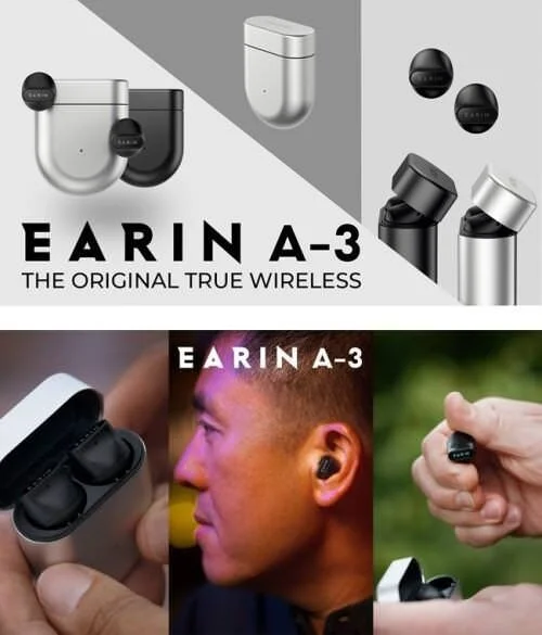 Earin A-3 True Wireless Bluetooth In-Ear Earphone with Mic - Silver