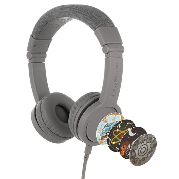 BuddyPhones Explore+ On-Ear Headset with Mic for Kids - Grey Matter  BuddyPhones Explore+ On-Ear Headset with Mic for Kids - Grey Matter