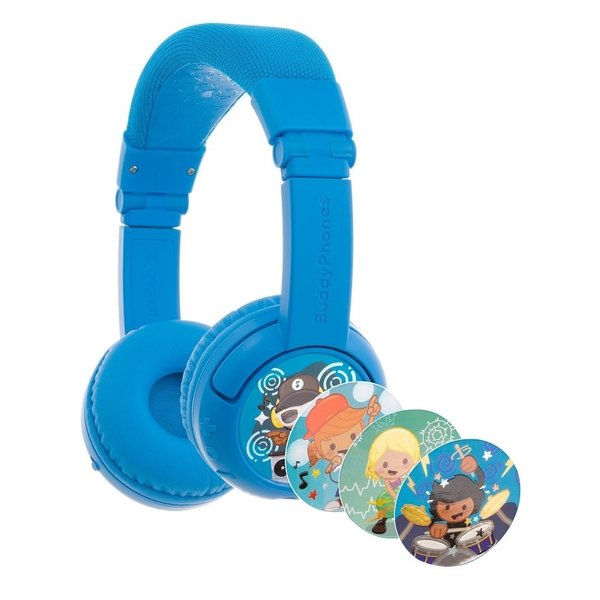 BuddyPhones Play+ Wireless Bluetooth Headphone with Mic for Kids - Cool Blue BuddyPhones Play+ Wireless Bluetooth Headphone with Mic for Kids - Cool Blue