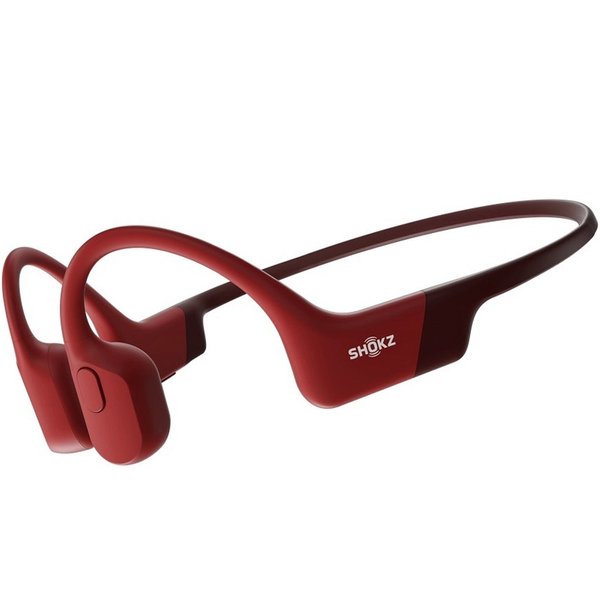 Shokz OpenRun Waterproof Wireless Bluetooth Bone Conduction Headphone with Mic - Red