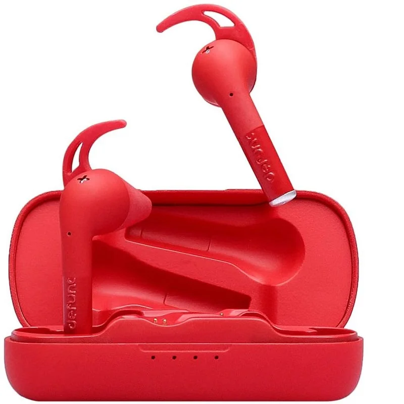 Defunc True Plus True Wireless Bluetooth On-Ear Earphone with Mic - Red
