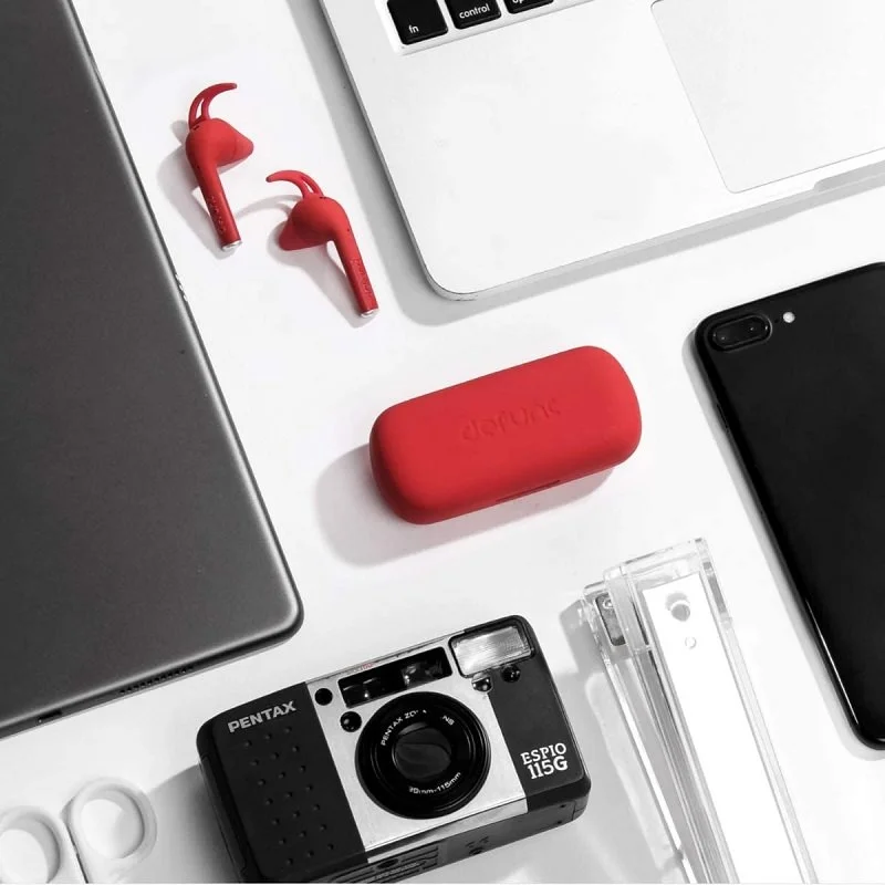 Defunc True Plus True Wireless Bluetooth On-Ear Earphone with Mic - Red