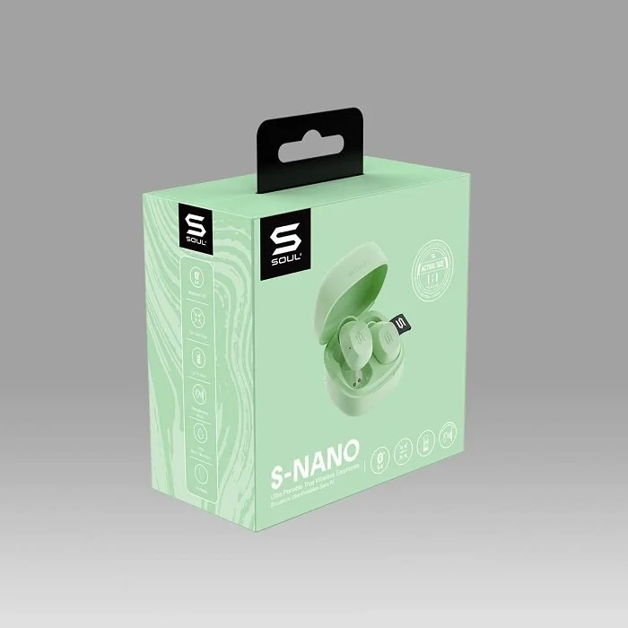 SOUL S-NANO True Wireless Bluetooth In-Ear Earphone with Mic - Lime