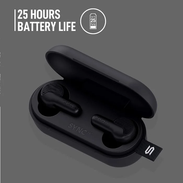 SOUL SYNC ANC True Wireless Bluetooth Noise-Cancelling In-Ear Earphone with Mic - Black