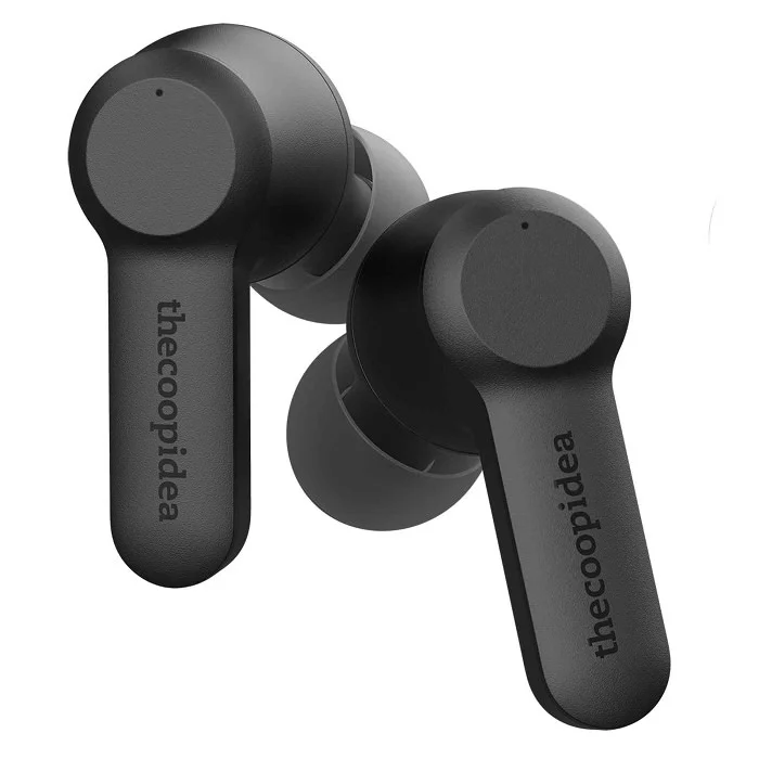 thecoopidea Beans Pro 2 True Wireless Bluetooth Noise-Cancelling In-Ear Earphone with Mic - Matt Black