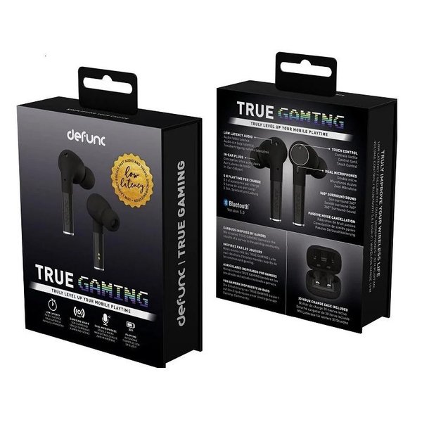 Defunc True Gaming True Wireless Bluetooth In-Ear Earphone with Mic - Black Defunc True Gaming True Wireless Bluetooth In-Ear Earphone with Mic - Black