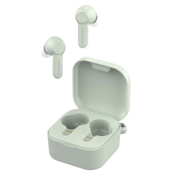 thecoopidea Beans Pro 2 True Wireless Bluetooth Noise-Cancelling In-Ear Earphone with Mic - Olive Grey