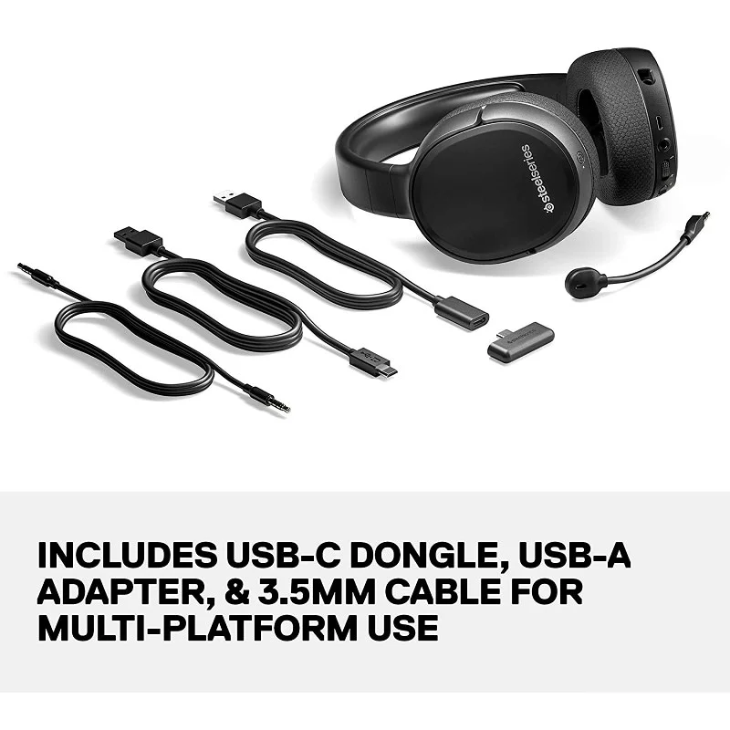 SteelSeries Arctis 1 Wired/Wireless for Playstation Wireless 2.4GHz Over-Ear Gaming Headset with Mic