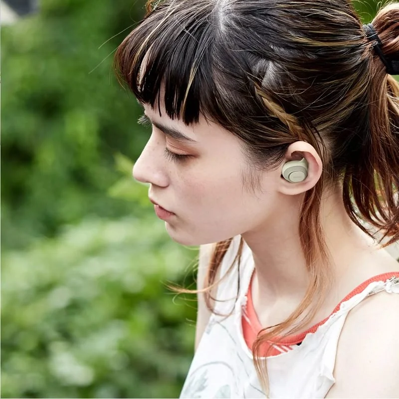 Nuarl N6 Sport True Wireless Bluetooth In-Ear Earphone with Mic - Warm Grey