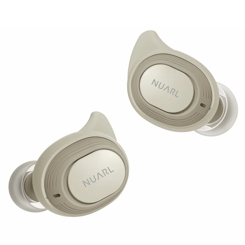 Nuarl N6 Sport True Wireless Bluetooth In-Ear Earphone with Mic - Warm Grey