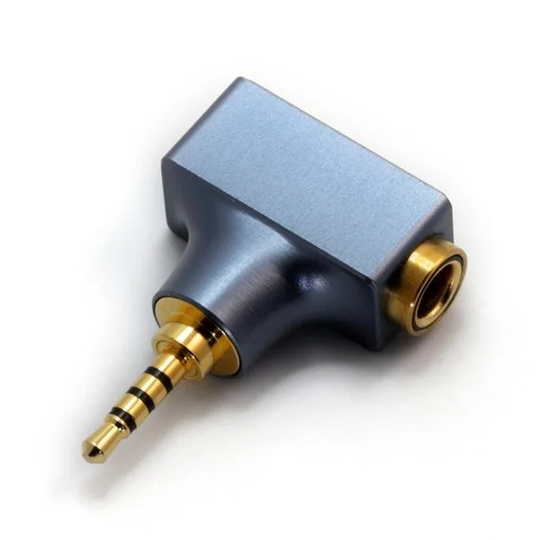 ddHiFi DJ44B (2021) 2.5mm TRRS Balanced Male to 4.4mm TRRRS Balanced Female Right-angle Adapter