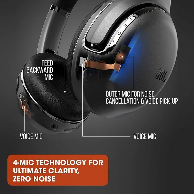 JBL Tour One Wireless Bluetooth Noise-Cancelling Over-Ear Headphone with Mic
