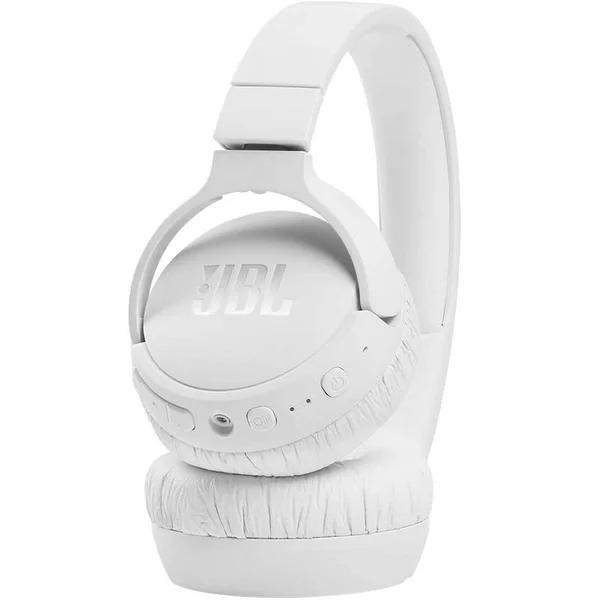 JBL Tune 660NC Wireless Bluetooth Noise-Cancelling On-Ear Headphone with Mic - White 