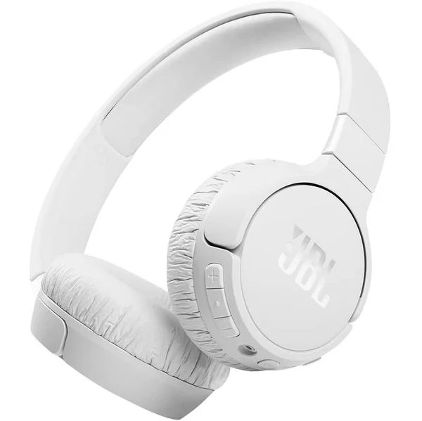 JBL Tune 660NC Wireless Bluetooth Noise-Cancelling On-Ear Headphone with Mic - White 
