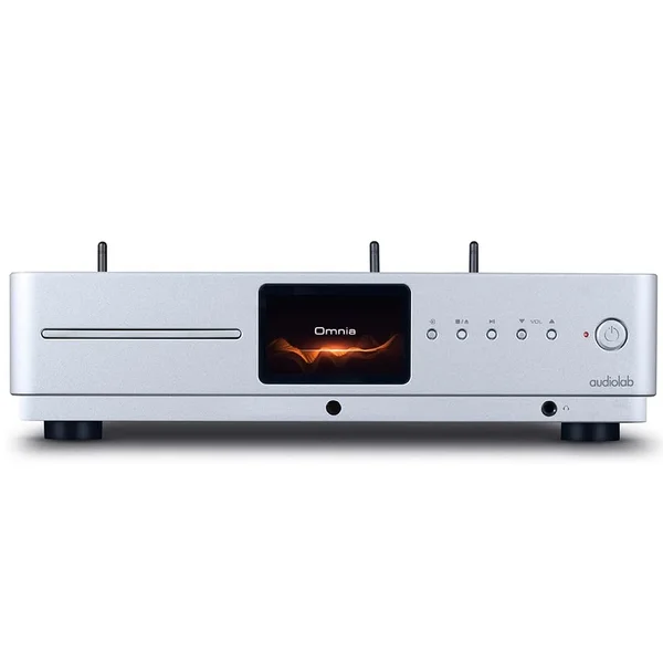 Audiolab Omnia MQA Multi-Room Wireless Bluetooth/WiFi Network Streamer, CD Player & Hi-Fi Integrated Amplifier (w/Phono)- Silver