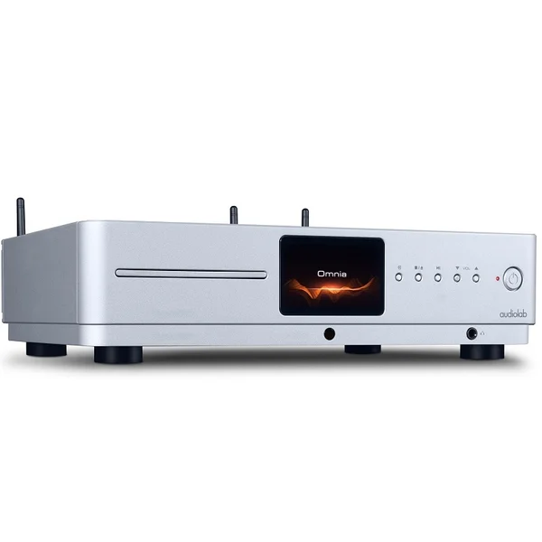 Audiolab Omnia MQA Multi-Room Wireless Bluetooth/WiFi Network Streamer, CD Player & Hi-Fi Integrated Amplifier (w/Phono)- Silver