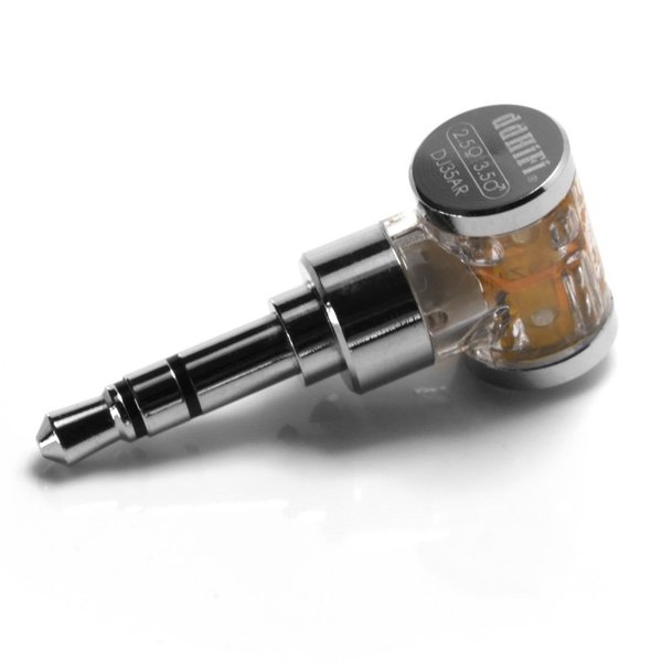 ddHiFi DJ35AR Rhodium Plated 3.5mm TRS Unbalanced Male to 2.5mm TRRS Balanced Female Right-angle Adapter