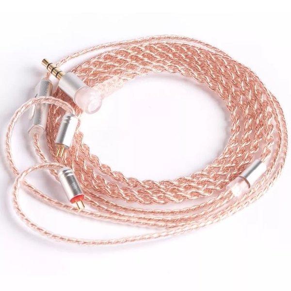 KBEAR 4860 0.78mm 2-Pin 4-core Copper Upgrade Cable with Mic for In-Ear Monitors
