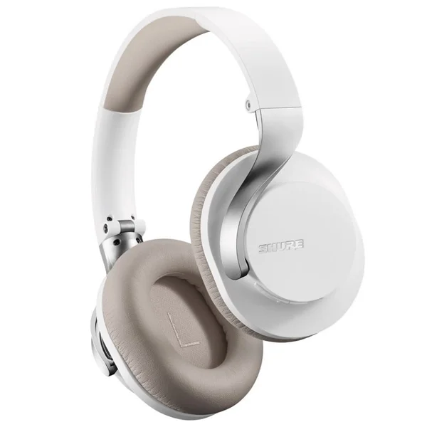 Shure AONIC 40 Wireless Bluetooth Active Noise-Cancelling Over-Ear Headphone with Mic - White