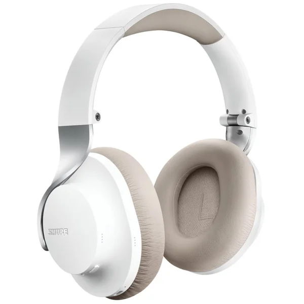Shure AONIC 40 Wireless Bluetooth Active Noise-Cancelling Over-Ear Headphone with Mic - White