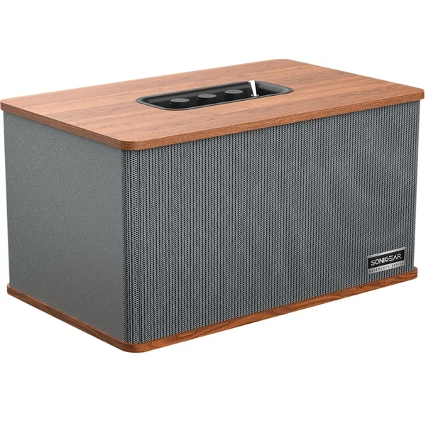 SonicGear StudioBox 2-HD Wireless Bluetooth Desktop Speaker - Walnut