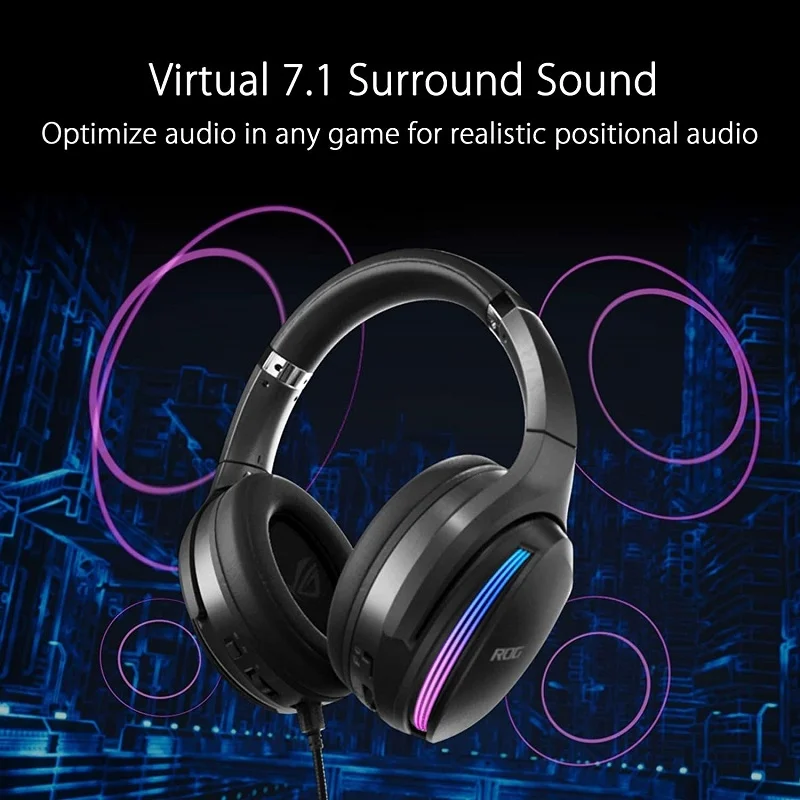 ROG Fusion II 500 RGB 7.1 Over-Ear Gaming Headset with Mic