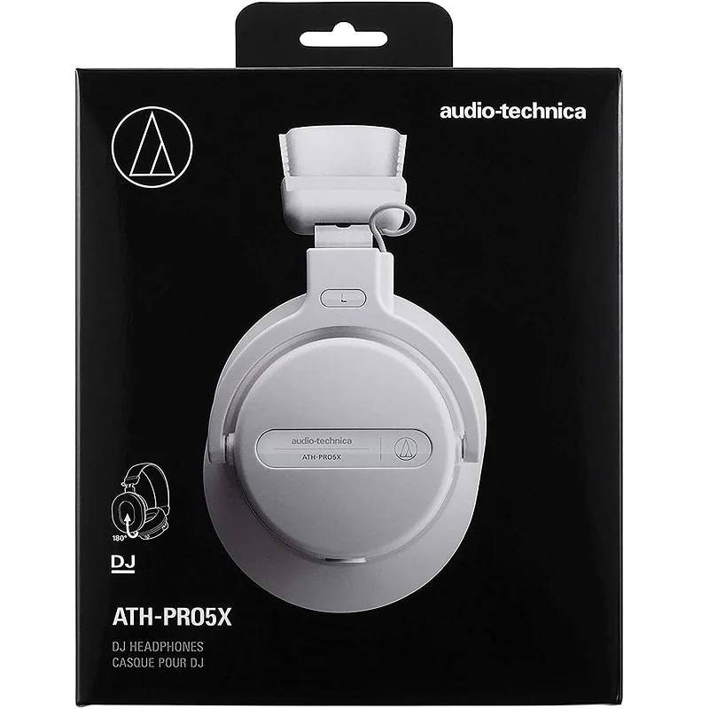 Audio-Technica ATH-PRO5X DJ Over-Ear Headphone - White