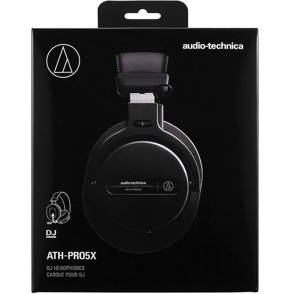 Audio-Technica ATH-PRO5X DJ Over-Ear Headphone - Black Audio-Technica ATH-PRO5X DJ Over-Ear Headphone - Black