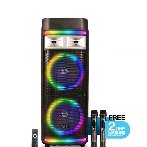 Vinnfier Tango 300 WMU (2021) Wireless Bluetooth Trolley Portable Speaker with FM Radio & Dual Wireless Handheld Microphones