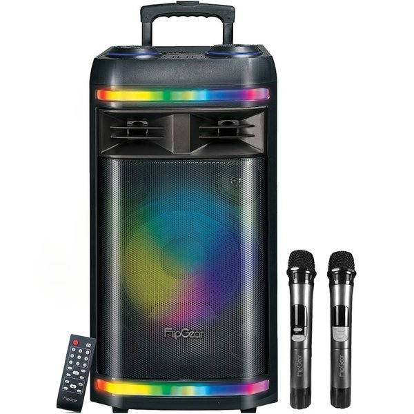 Vinnfier Tango 313 WMU Wireless Bluetooth Trolley Portable Speaker with FM Radio & Dual Wireless Handheld Microphones