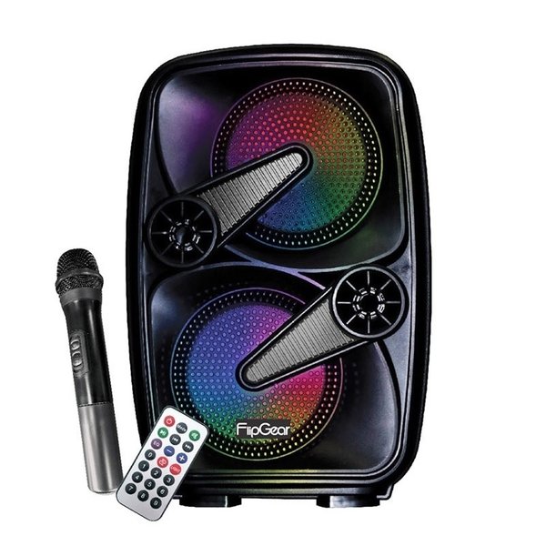 Vinnfier FlipGear Tango 220 WM Wireless Bluetooth Portable Speaker with FM Radio & Wireless Handheld Microphone