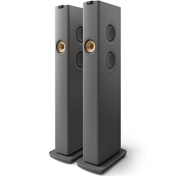 KEF LS60 Wireless MQA Multi-Room Wireless Bluetooth/WiFi Network Floorstanding Speakers - Titanium Grey KEF LS60 Wireless MQA Multi-Room Wireless Bluetooth/WiFi Network Floorstanding Speakers - Titanium Grey