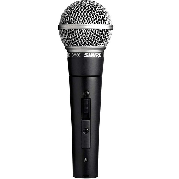 Shure SM58S Cardioid Dynamic Vocal XLR Handheld Microphone (with On/Off Switch) Shure SM58S Cardioid Dynamic Vocal XLR Handheld Microphone (with On/Off Switch)
