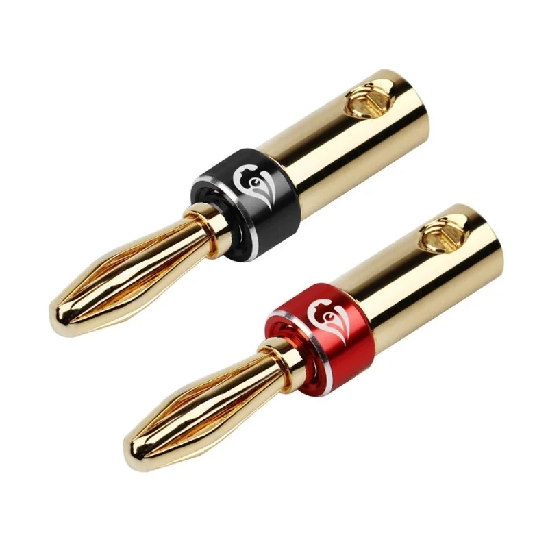Premium Gold-plated Banana Plug Male Connectors (1 Pair)