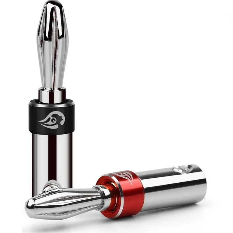 Premium Nickel-plated Banana Plug Male Connectors (1 Pair)