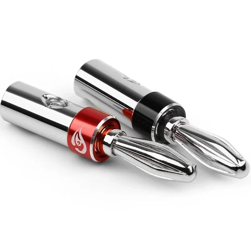 Premium Nickel-plated Banana Plug Male Connectors (1 Pair)