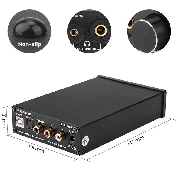 AIYIMA DAC-A5 Pro Wired Desktop Headphone Amplifier, USB DAC & Preamplifier AIYIMA DAC-A5 Pro Wired Desktop Headphone Amplifier, USB DAC & Preamplifier