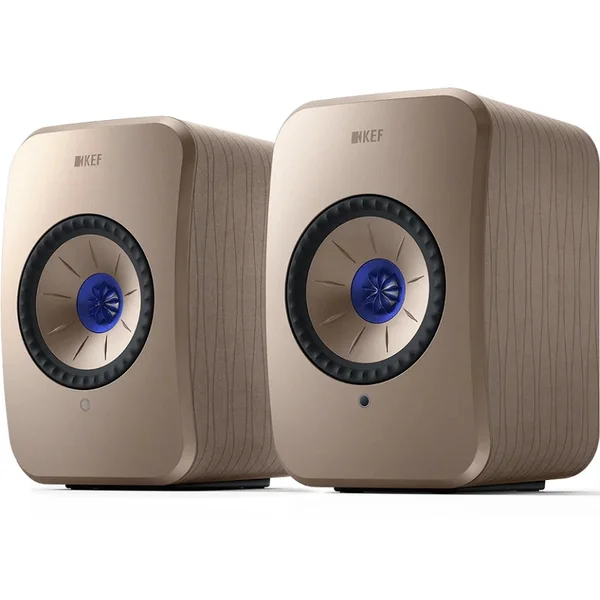 KEF LSX II MQA Multi-Room Wireless Bluetooth/WiFi Network Desktop Bookshelf Speakers (with HDMI) - Soundwave by Terence Conran